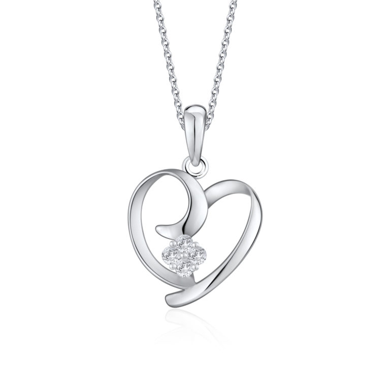 Precious Love Diamond Pendant with Chain | SK Jewellery