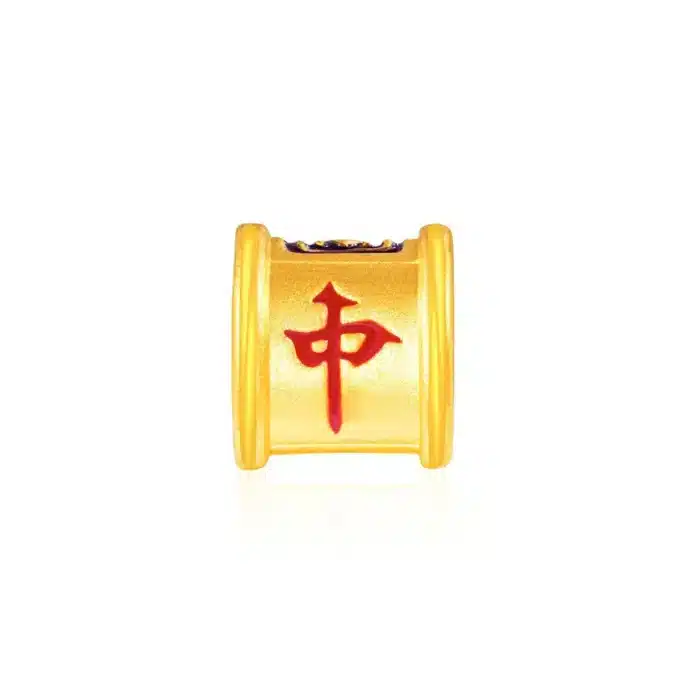 Mahjong 3-in-1 Dragon Tiles 999 Pure Gold Charm