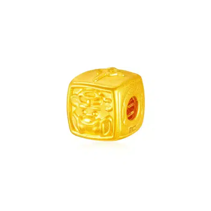 4 in 1 Mahjong Tile 999 Pure Gold Charm