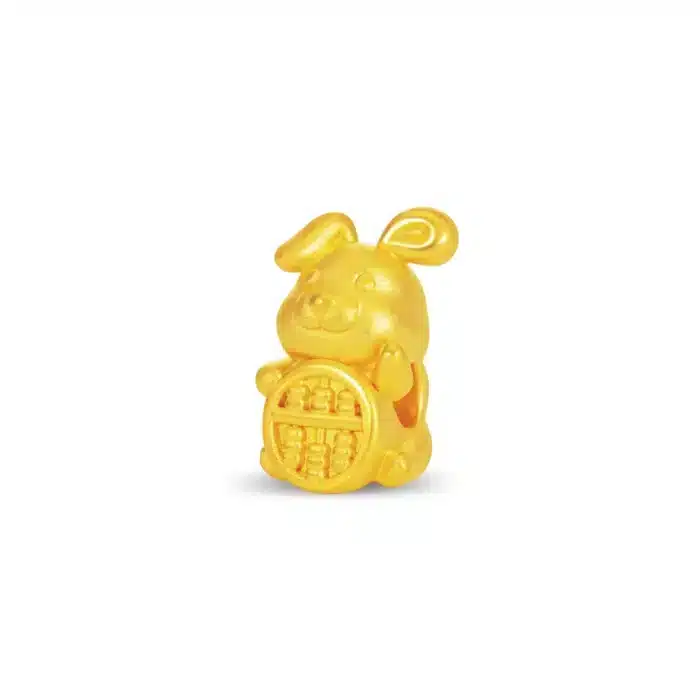 Rabbit of Fortune 999 Pure Gold Bracelet Charm