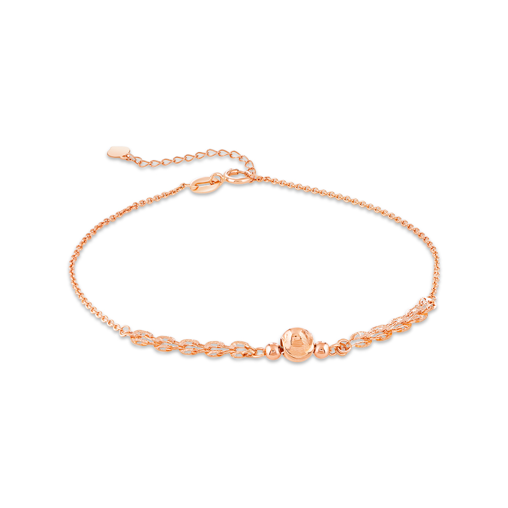 Solid Real 18K Yellow Gold Bracelet For Women Small Beads Full Star Link  7inchL | eBay