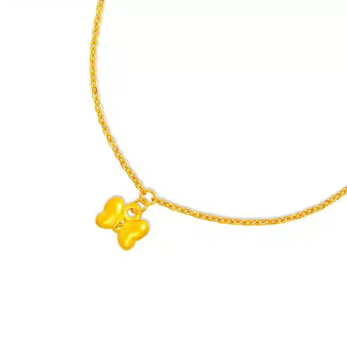 Minnie Mouse Charm Set 999 Pure Gold Bracelet