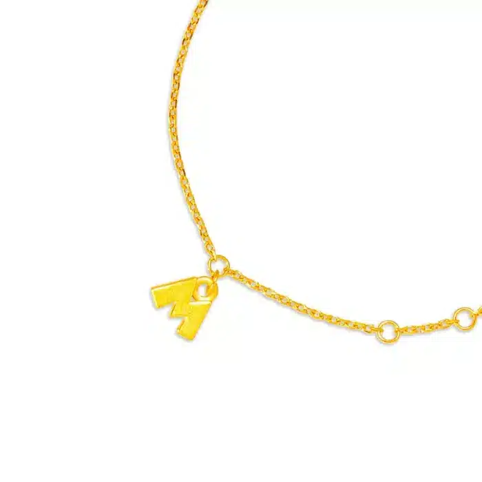 Minnie Mouse Charm Set 999 Pure Gold Bracelet