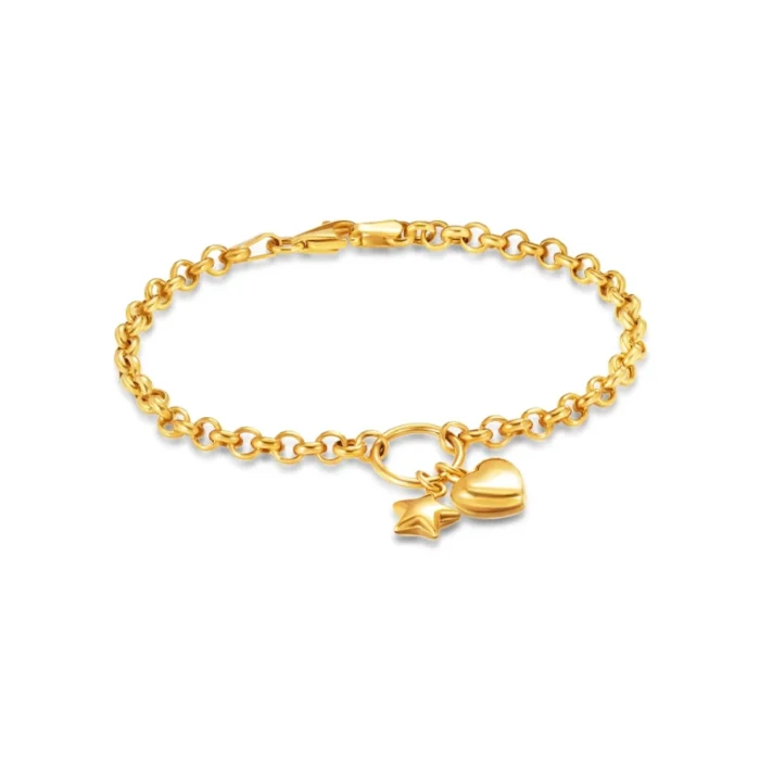 SK 916 Starry Love Gold Bracelet | SK Jewellery