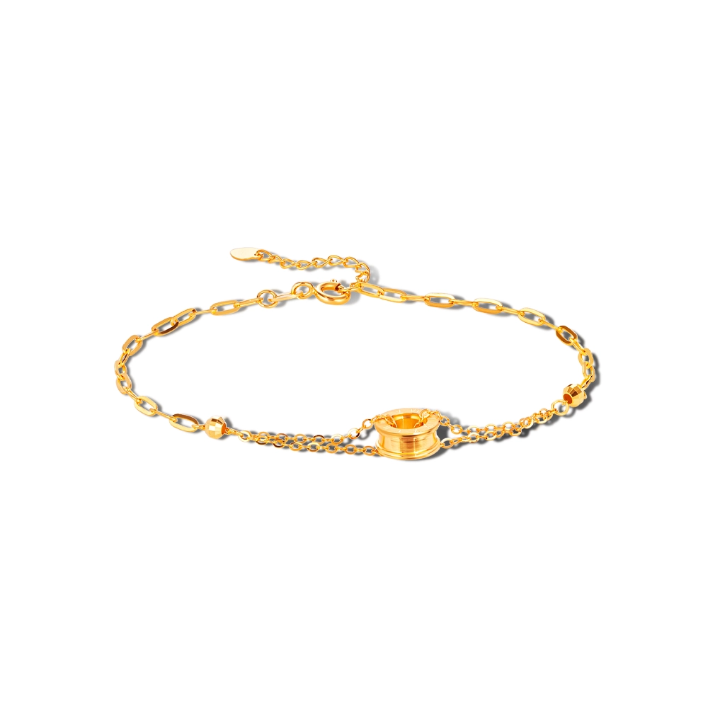 SK 916 Roman Spool Ring Gold Bracelet | SK Jewellery