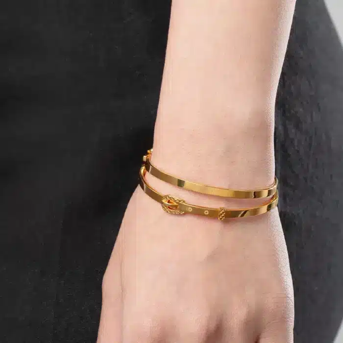 SK 916 Golden Belt Bangle