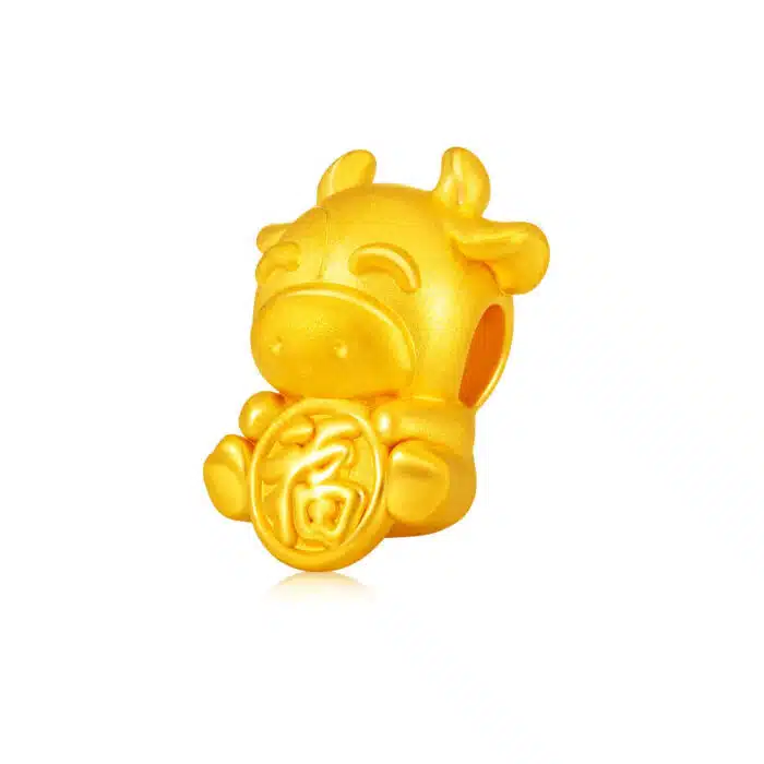 Blessed Zodiac Ox 999 Pure Gold Charm