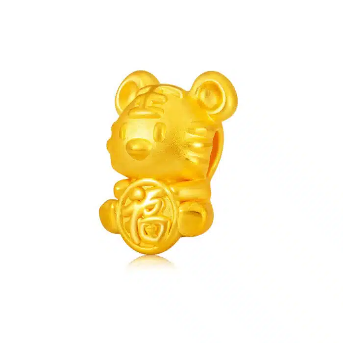 Blessed Zodiac Tiger 999 Pure Gold Charm