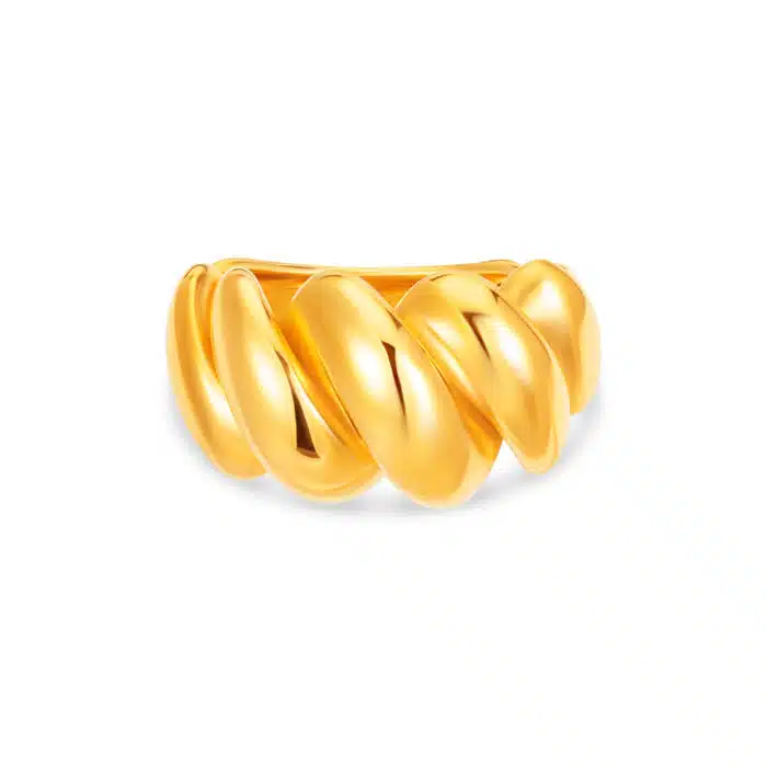 Bold Twist 916 Gold Ring