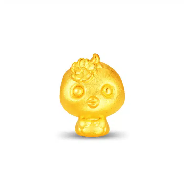 Fortune Blessing Zodiac Rooster 999 Gold Charm