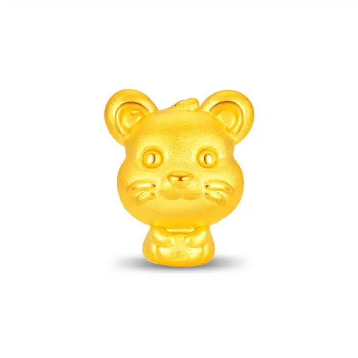 Fortune Blessing Zodiac Rat 999 Gold Charm