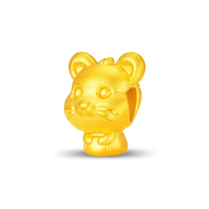 Fortune Blessing Zodiac Rat 999 Gold Charm