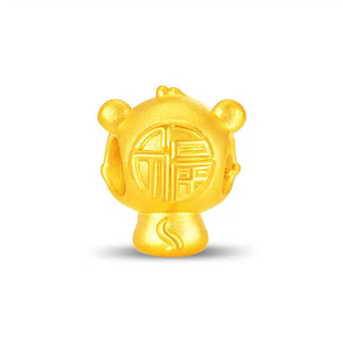 Fortune Blessing Zodiac Tiger 999 Gold Charm