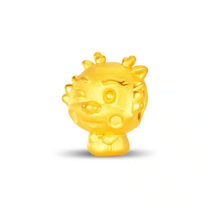 Fortune Blessing Zodiac Dragon 999 Gold Charm