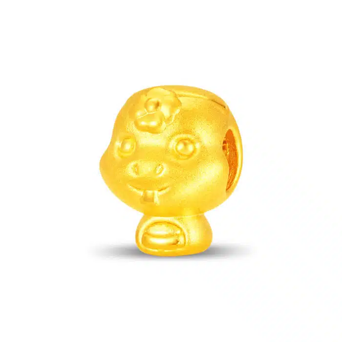 Fortune Blessing Zodiac Snake 999 Gold Charm