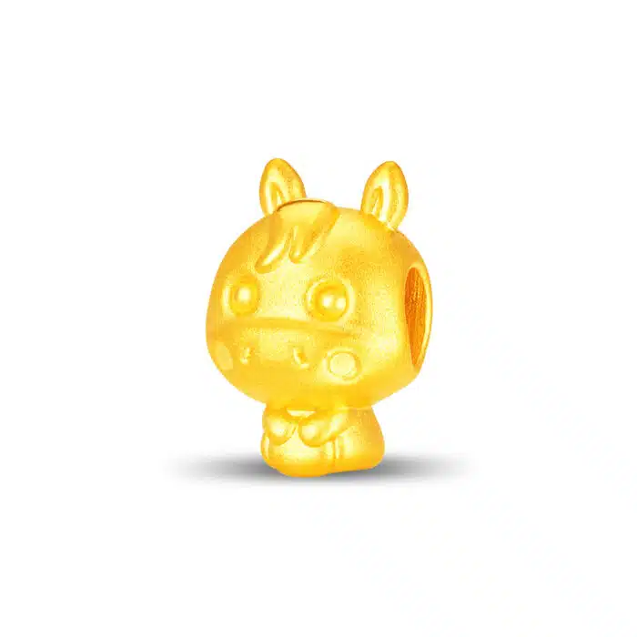 Fortune Blessing Zodiac Horse 999 Gold Charm