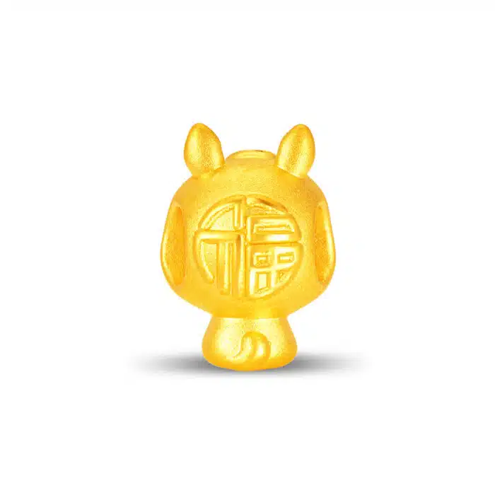 Fortune Blessing Zodiac Horse 999 Gold Charm