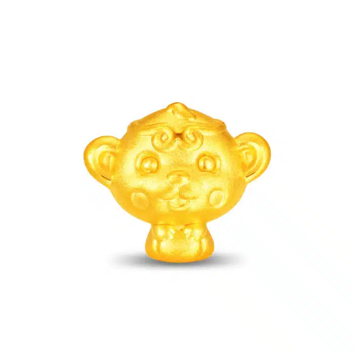 Fortune Blessing Zodiac Monkey 999 Gold Charm