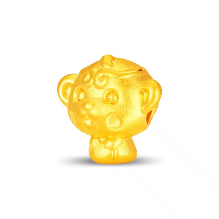 Fortune Blessing Zodiac Monkey 999 Gold Charm