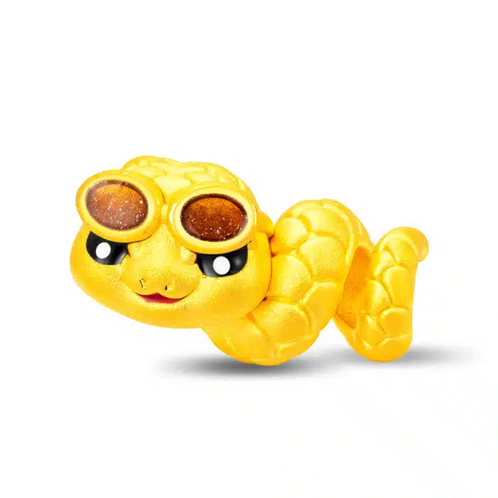 Coiled Zodiac Snake 999 Gold Charm