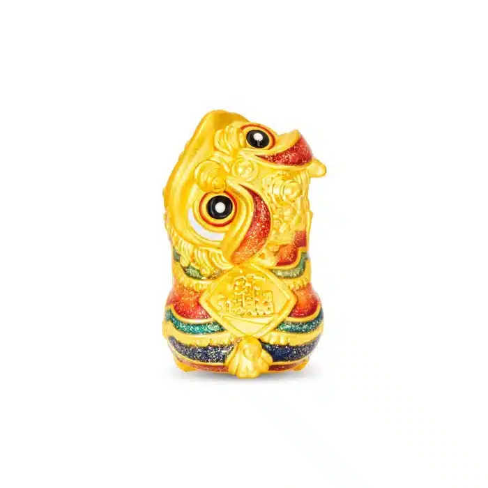 Treasure Maw Lion Dance 999 Pure Gold Charm