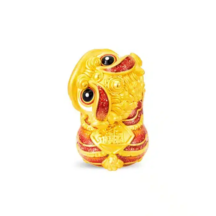 Fortune Roar Lion Dance 999 Pure Gold Charm