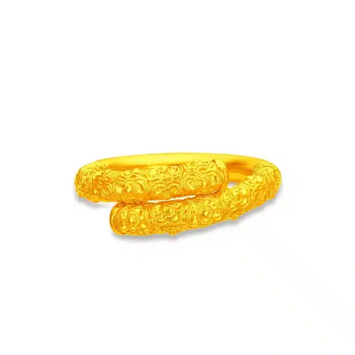 Golden Cudgel Wukong 999 Pure Gold Ring