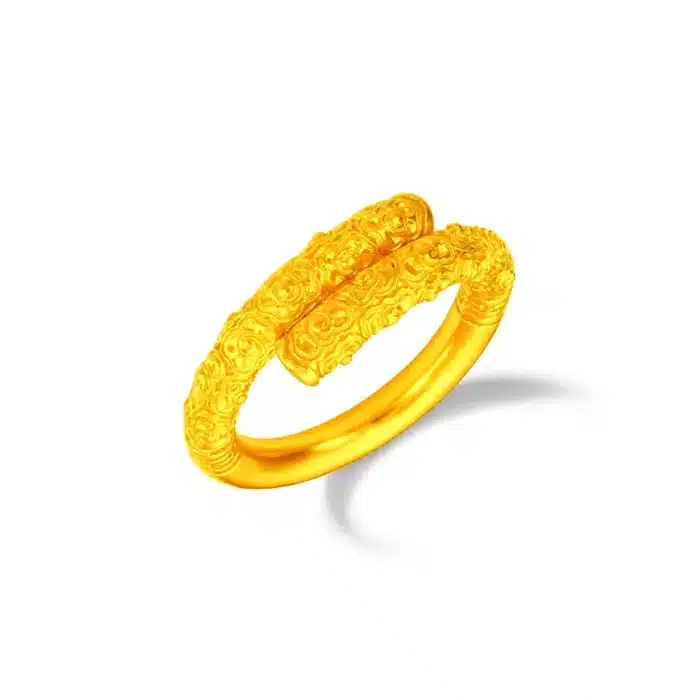 Golden Cudgel Wukong 999 Pure Gold Ring