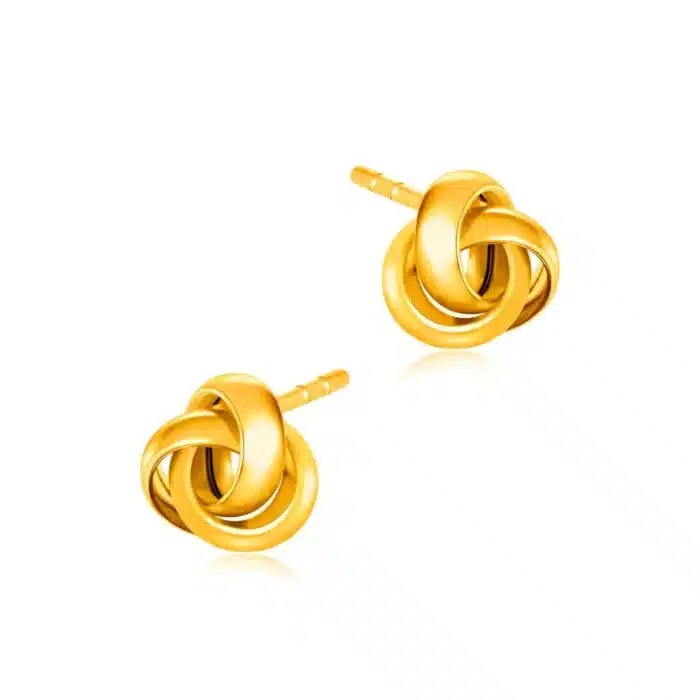 SK 916 Timeless Knot Affair Gold Earrings