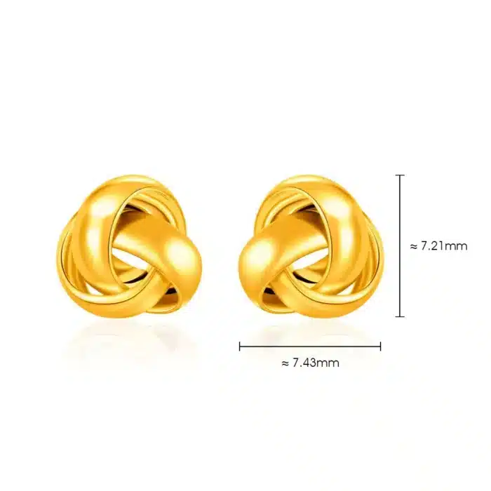 SK 916 Timeless Knot Affair Gold Earrings