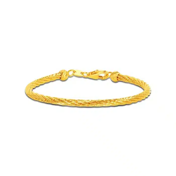 Classic Twisted Rope 916 Gold Bangle