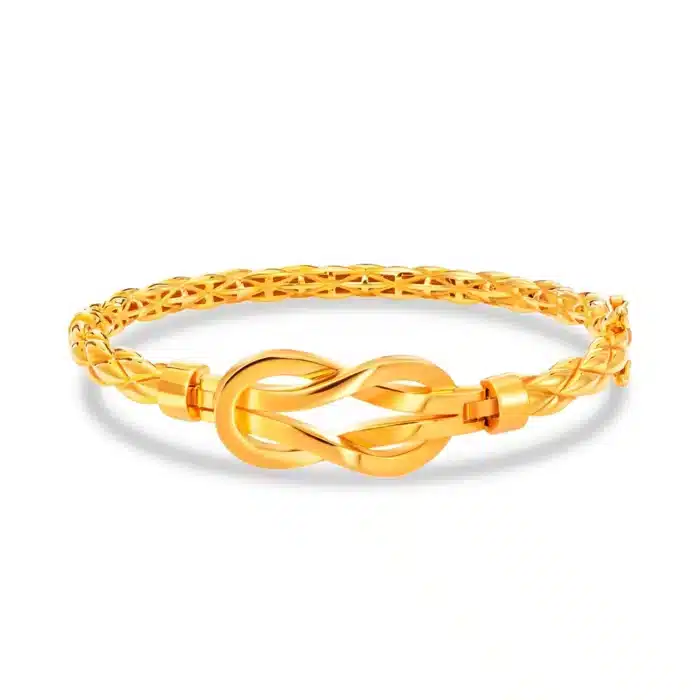 Eclipse Knot 916 Gold Bangle