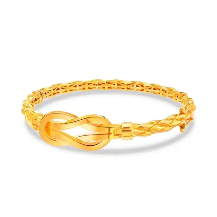 Eclipse Knot 916 Gold Bangle