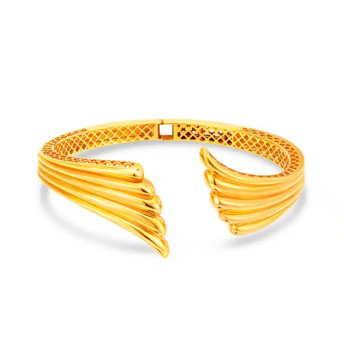 Feathered Grace 916 Gold Bangle