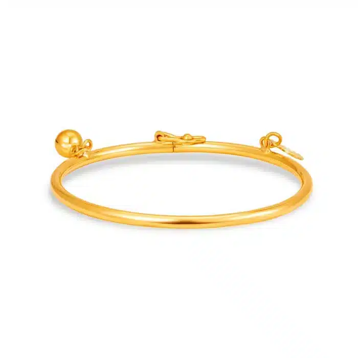 Jingle Heart 916 Gold Bangle