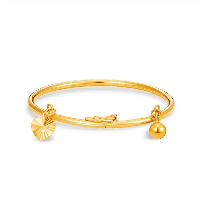 Jingle Heart 916 Gold Bangle