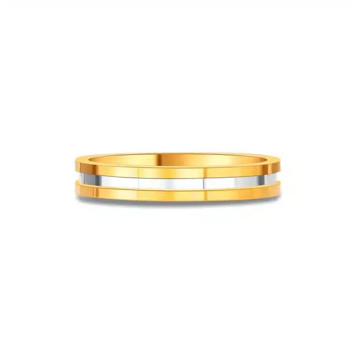 Everyday Duo Tone 916 Gold Wedding ring for men