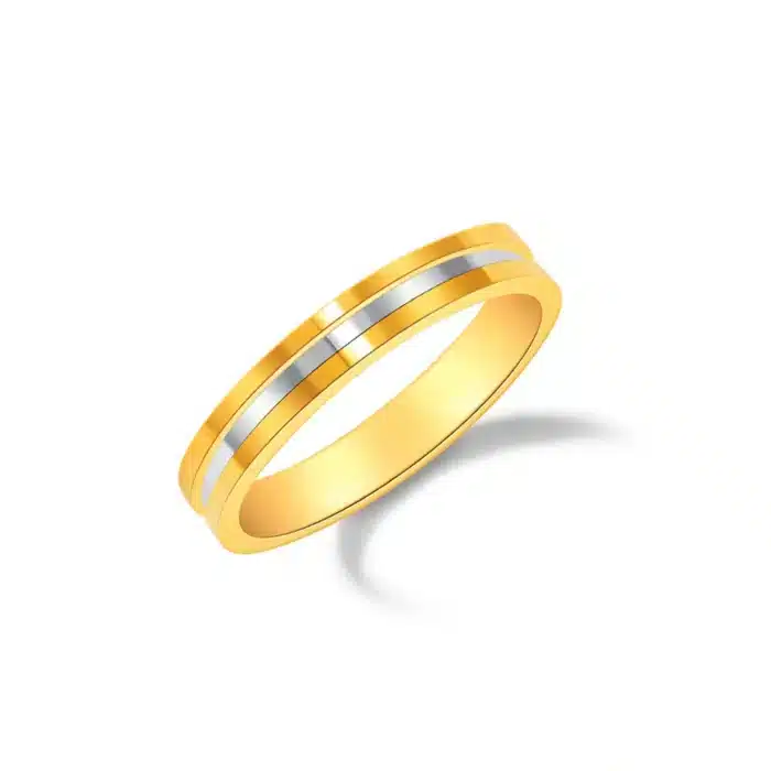 Everyday Duo Tone 916 Gold Wedding ring for men