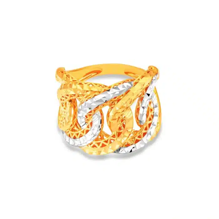 Oro Amare Twin Weave 916 Gold Ring