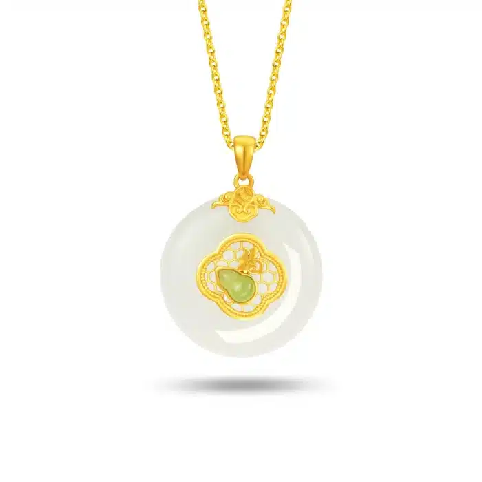 Hulu Grace 999 Pure Gold Jade Pendant