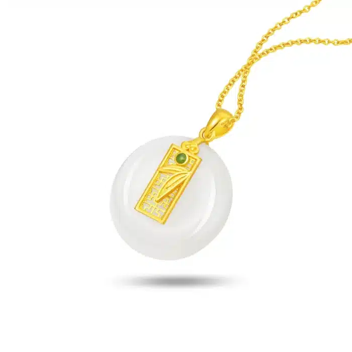 Imperial Sen Garden White Jade Pendant