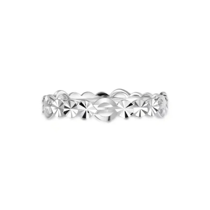 Theta 14K White Gold Loca Ring