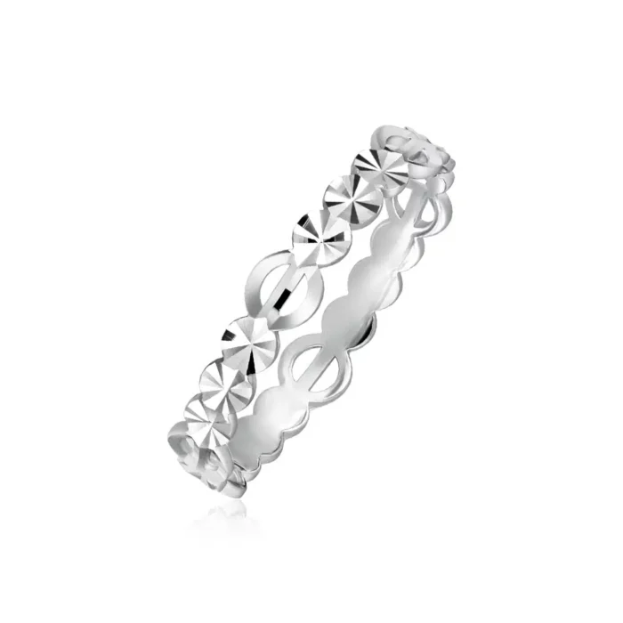 Theta 14K White Gold Loca Ring