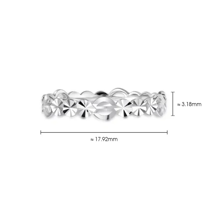 Theta 14K White Gold Loca Ring