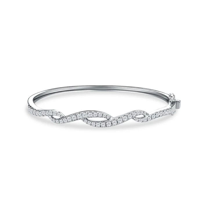 Swirling Serenity Diamond Bangle