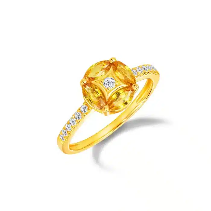 Enriched Cluster of Glow 10K Gold Ring