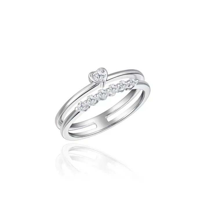 Heart Underline Diamond Ring