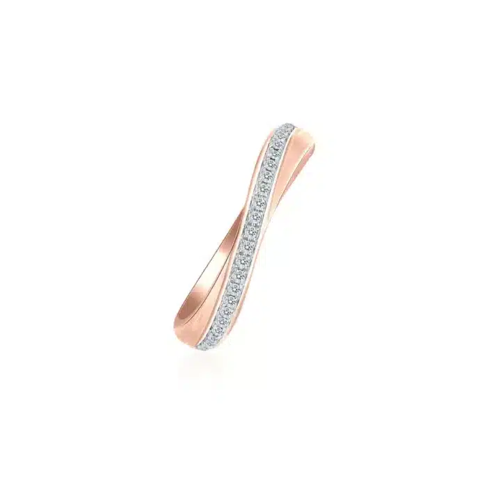 Momento Everlasting Love Diamond Rose Gold Wedding Band