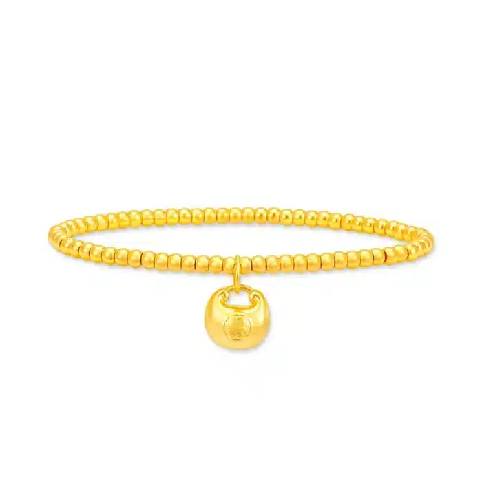 Elegant Fortune Bag 999 Pure Gold Bracelet