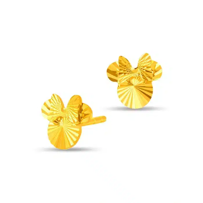 Frilled Minnie 999 Pure Gold Earrings